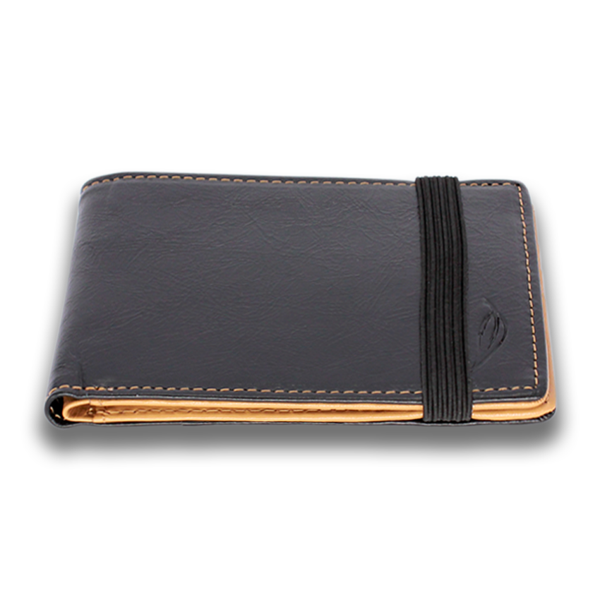 Stone Mountain Leather Paisley Bifold Wallet-Black Tan 